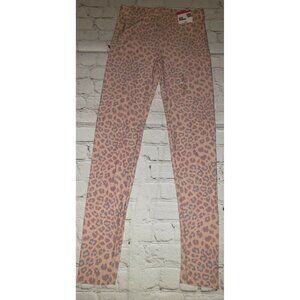 NWT Flirtitude Active Jr's Size Small Leggings Rose Cheetah Print